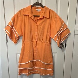 ANAI Orange Button-Up Dress